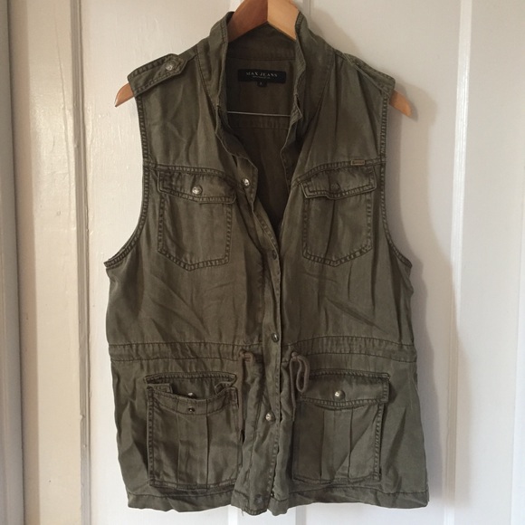 Max Jeans Jackets & Blazers - Max Jeans Cargo Army-style Vest Size L